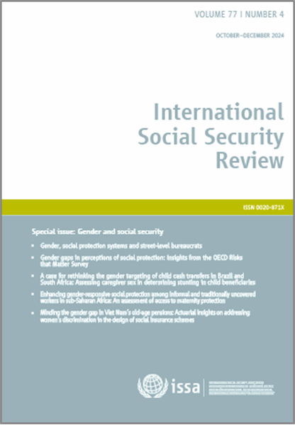 International Social Security Review: Special issue on gender and social security