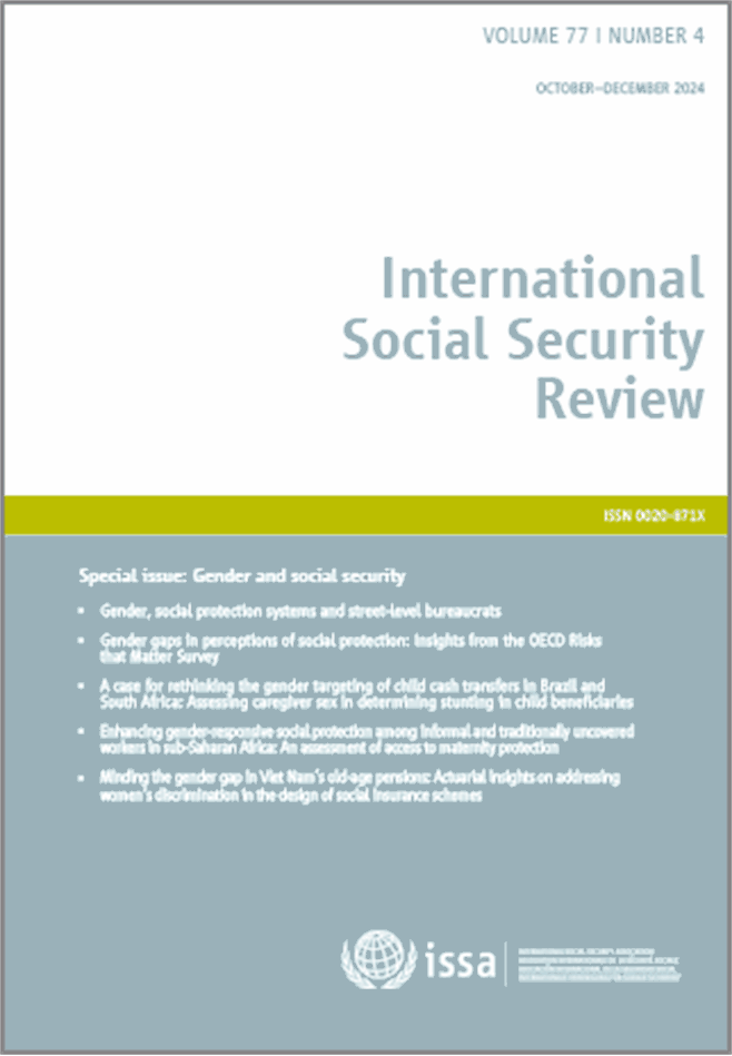 International Social Security Review: Special issue on gender and social security